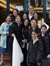 gathering of students after community service